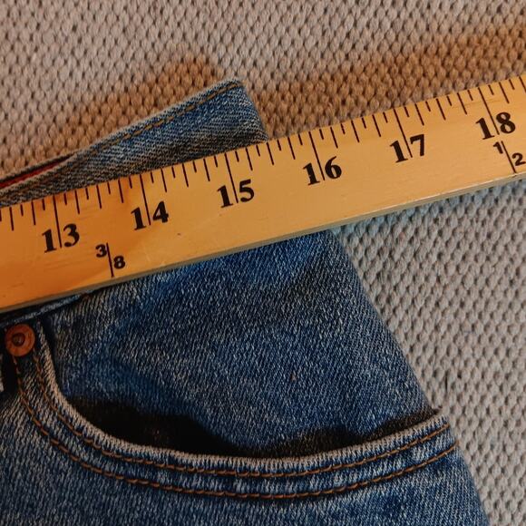 Levis 550 Y2K Jeans Womens 12L 31X33 Blue Fade Relaxed Taper Street Casual Tall - Picture 13 of 16